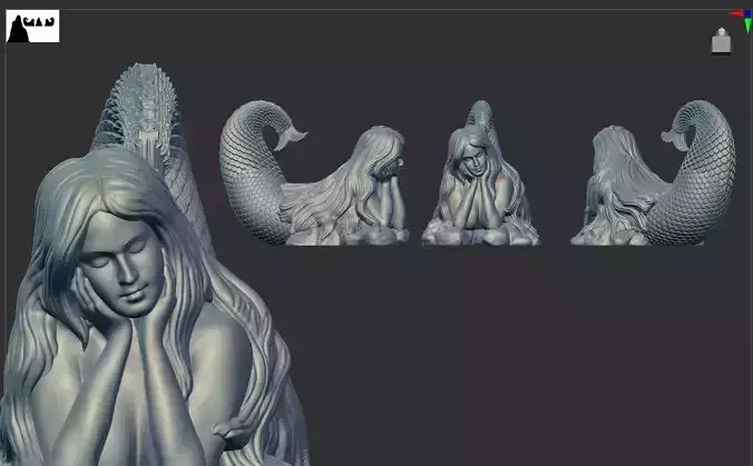 Jalpari Mermaid 3D print model