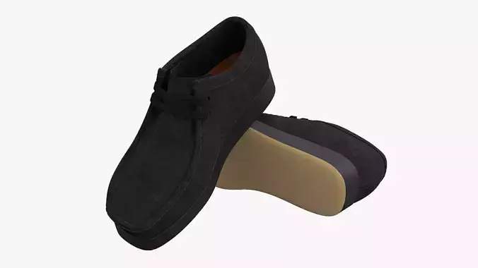 Clarks Wallabee Black Suede