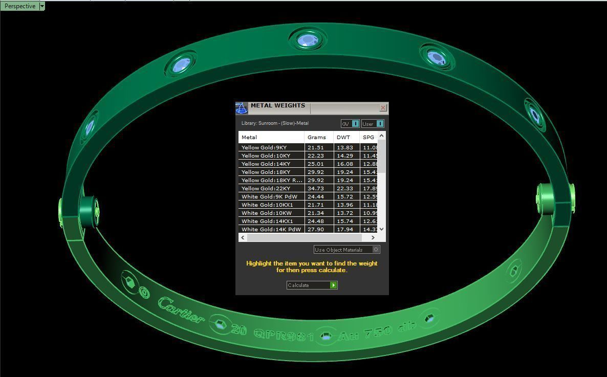 Love Bracelet 20 Size Full Gem 3D print model_1