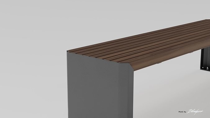 ZANO MODERN BENCH 3D model 4