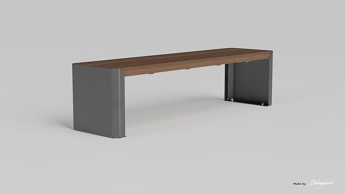 ZANO MODERN BENCH 3D model 7