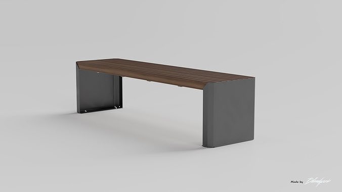 ZANO MODERN BENCH 3D model 5