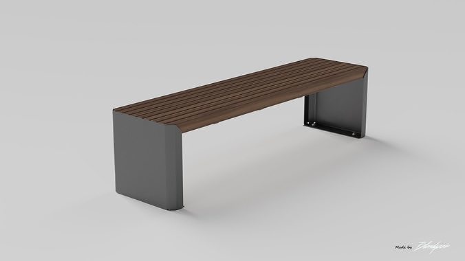ZANO MODERN BENCH 3D model 2