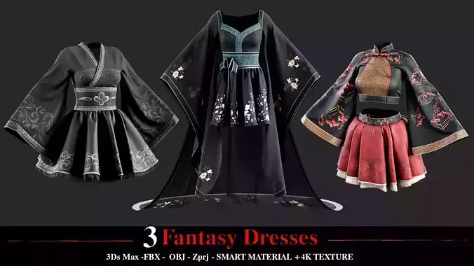 3 Fantasy Dresses
