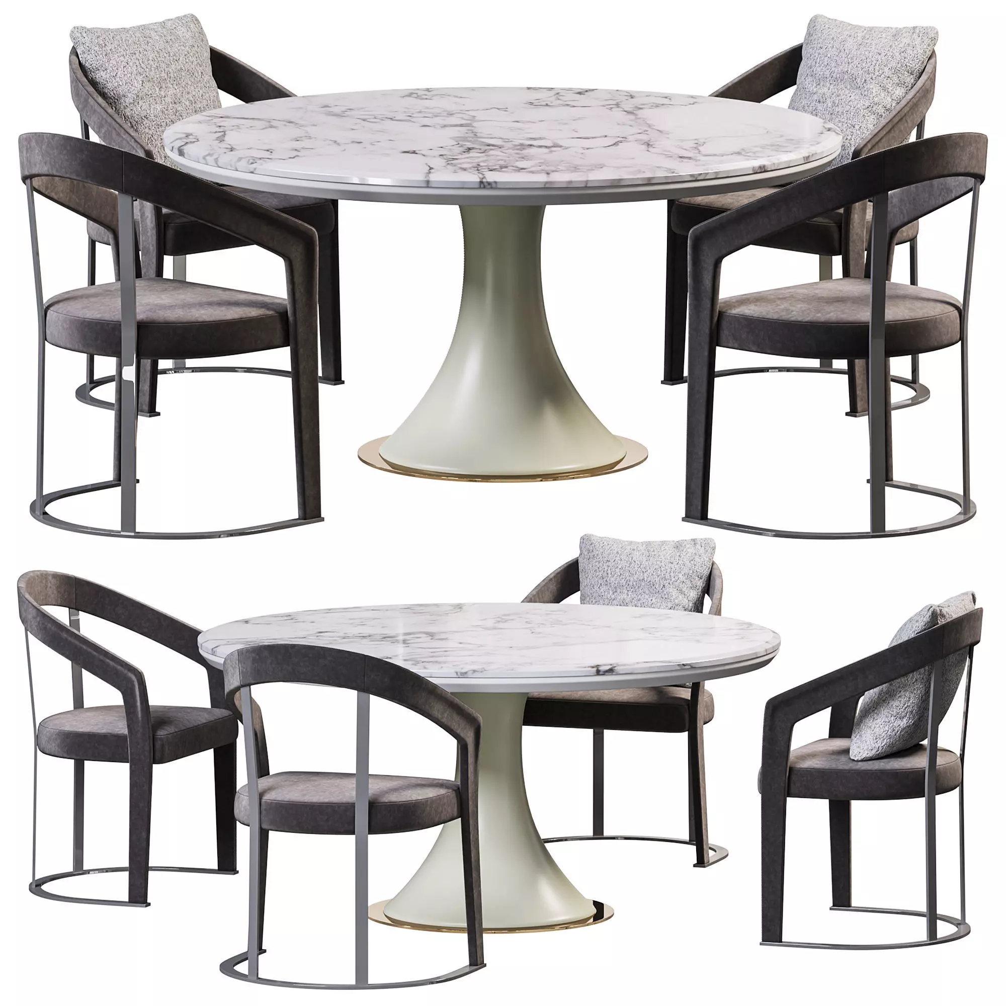 David dining table 3D model_0