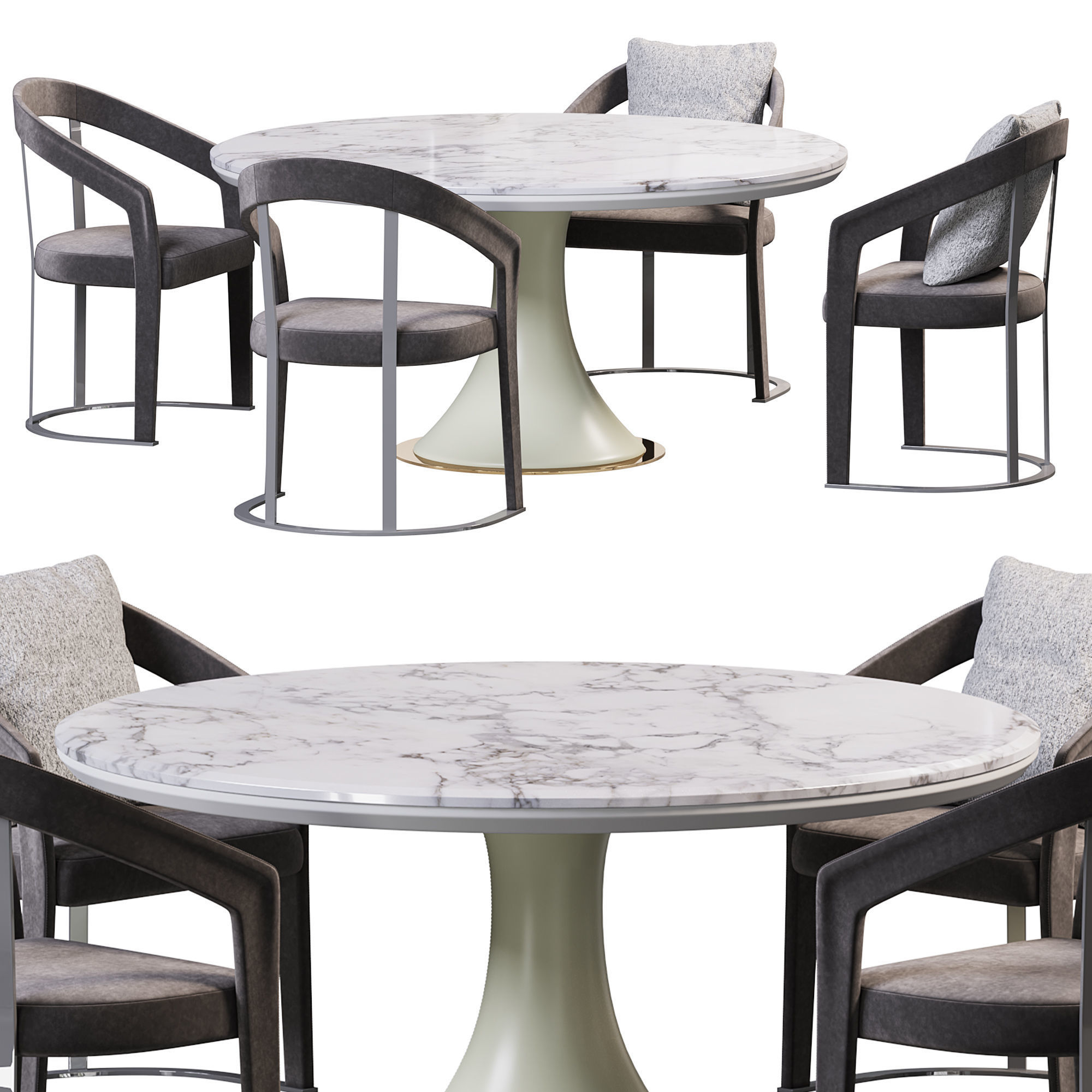 David dining table 3D model_1