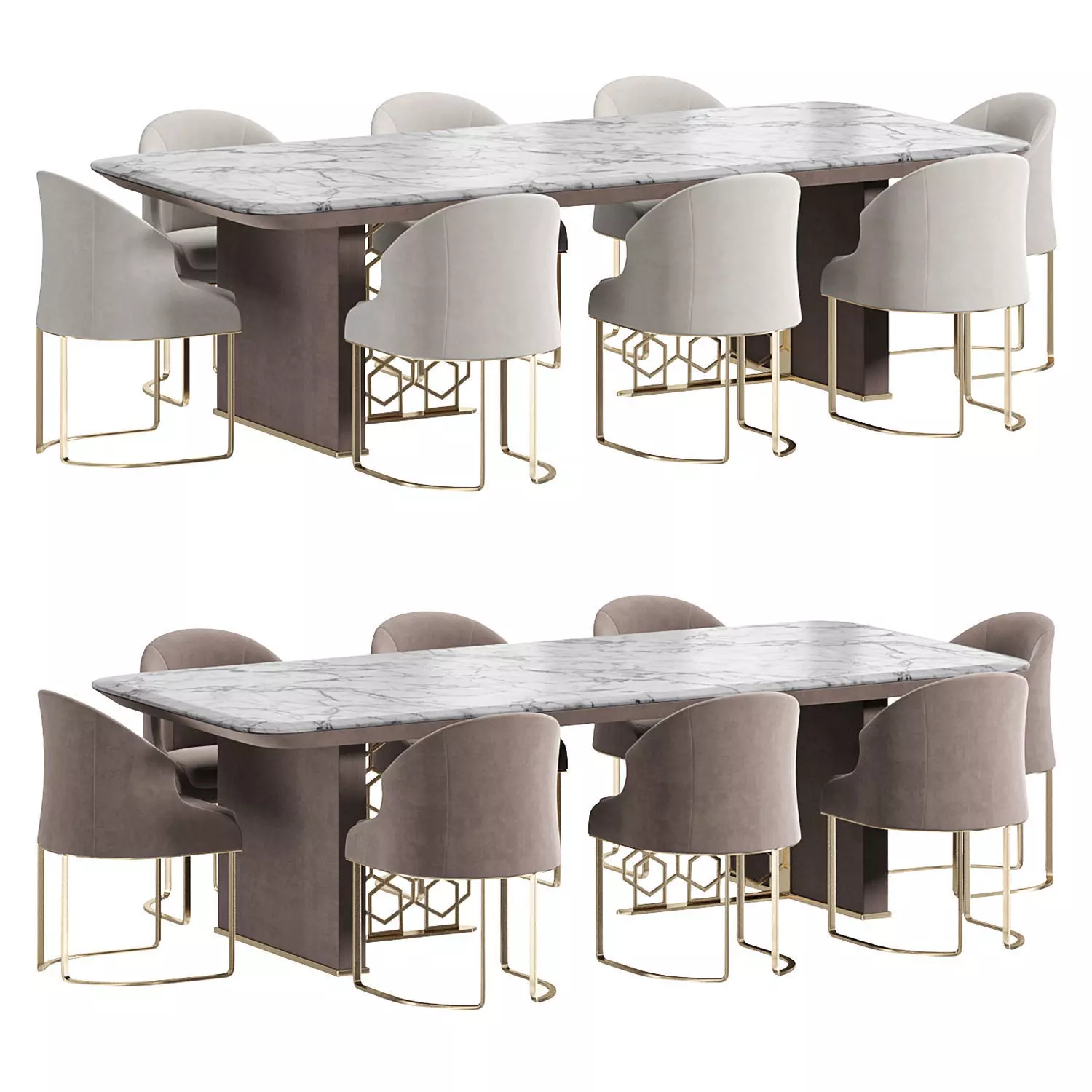 EXCELSIOR TABLE dining set by longhi 3D model