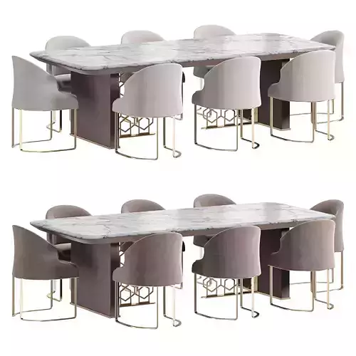 EXCELSIOR TABLE dining set by longhi 3D model