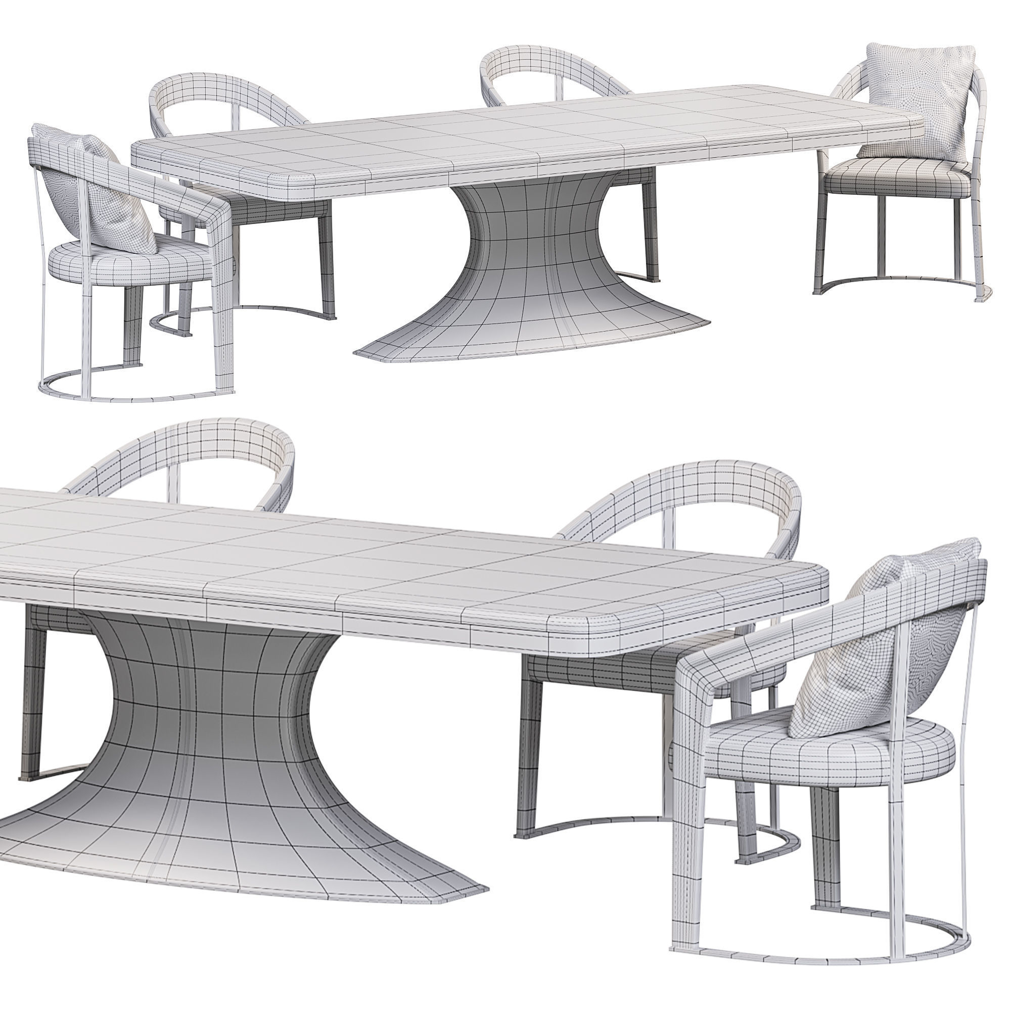 Hubert tables by Longhi 3D model_2