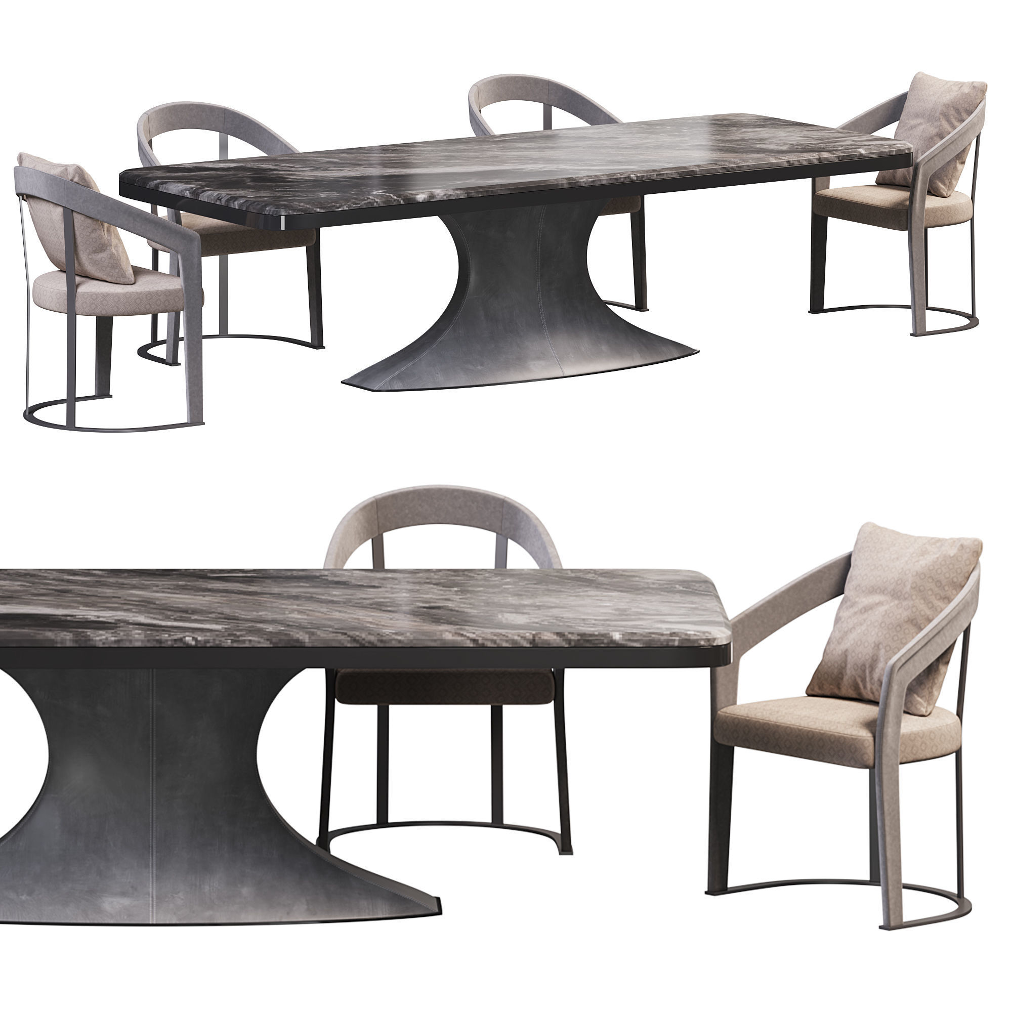 Hubert tables by Longhi 3D model_1