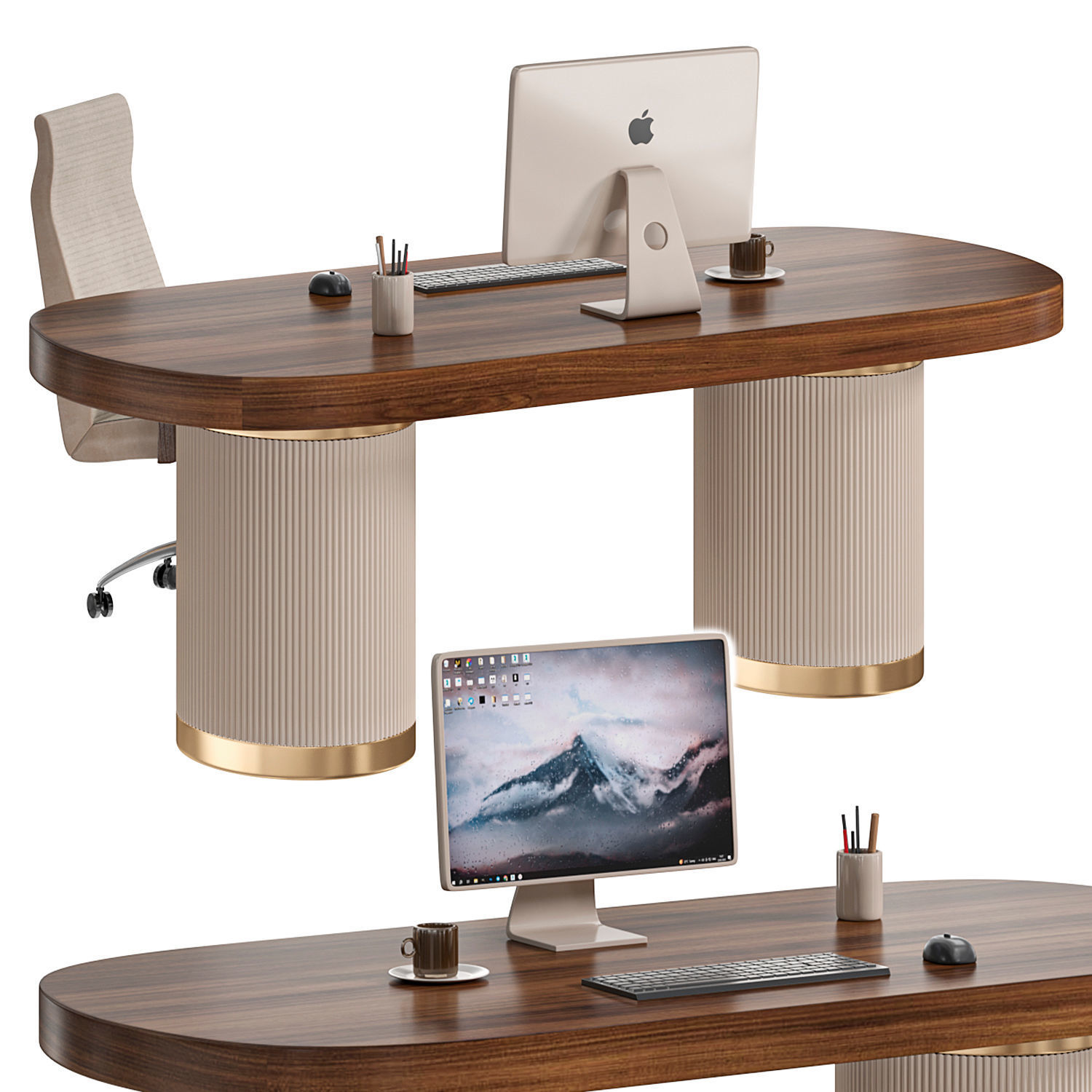 Office furniture 3D model_1