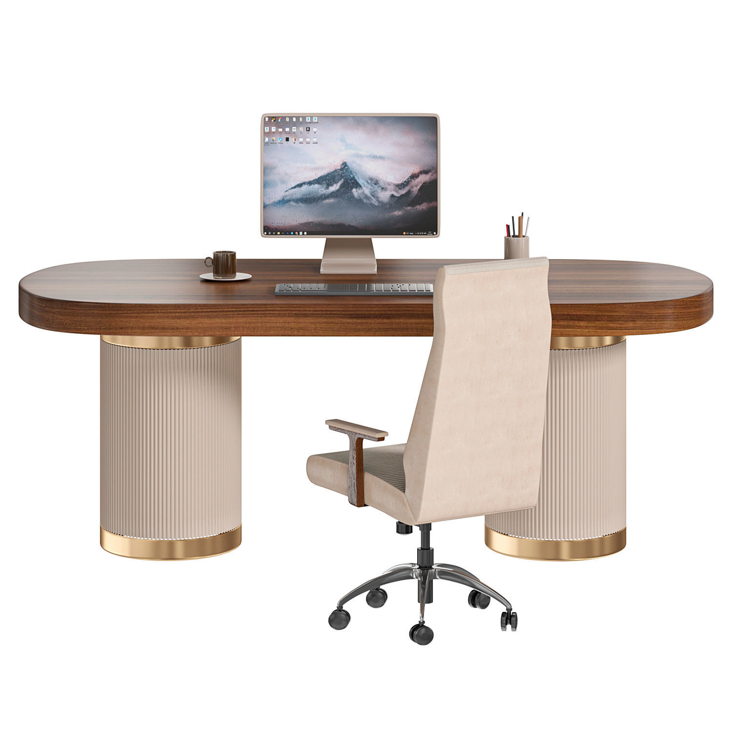 Office furniture 3D model_2