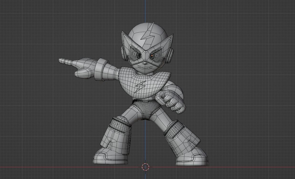 Elecman - Megaman Powered up 3D model_9