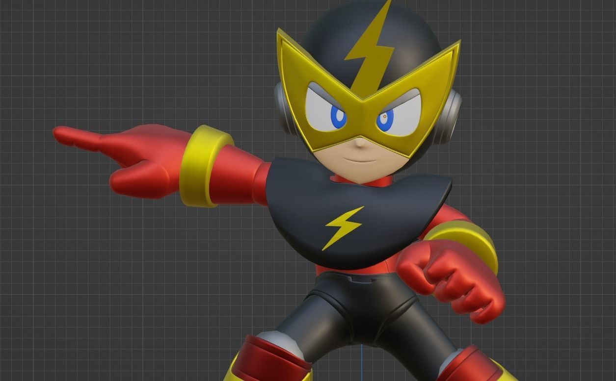 Elecman - Megaman Powered up 3D model_8