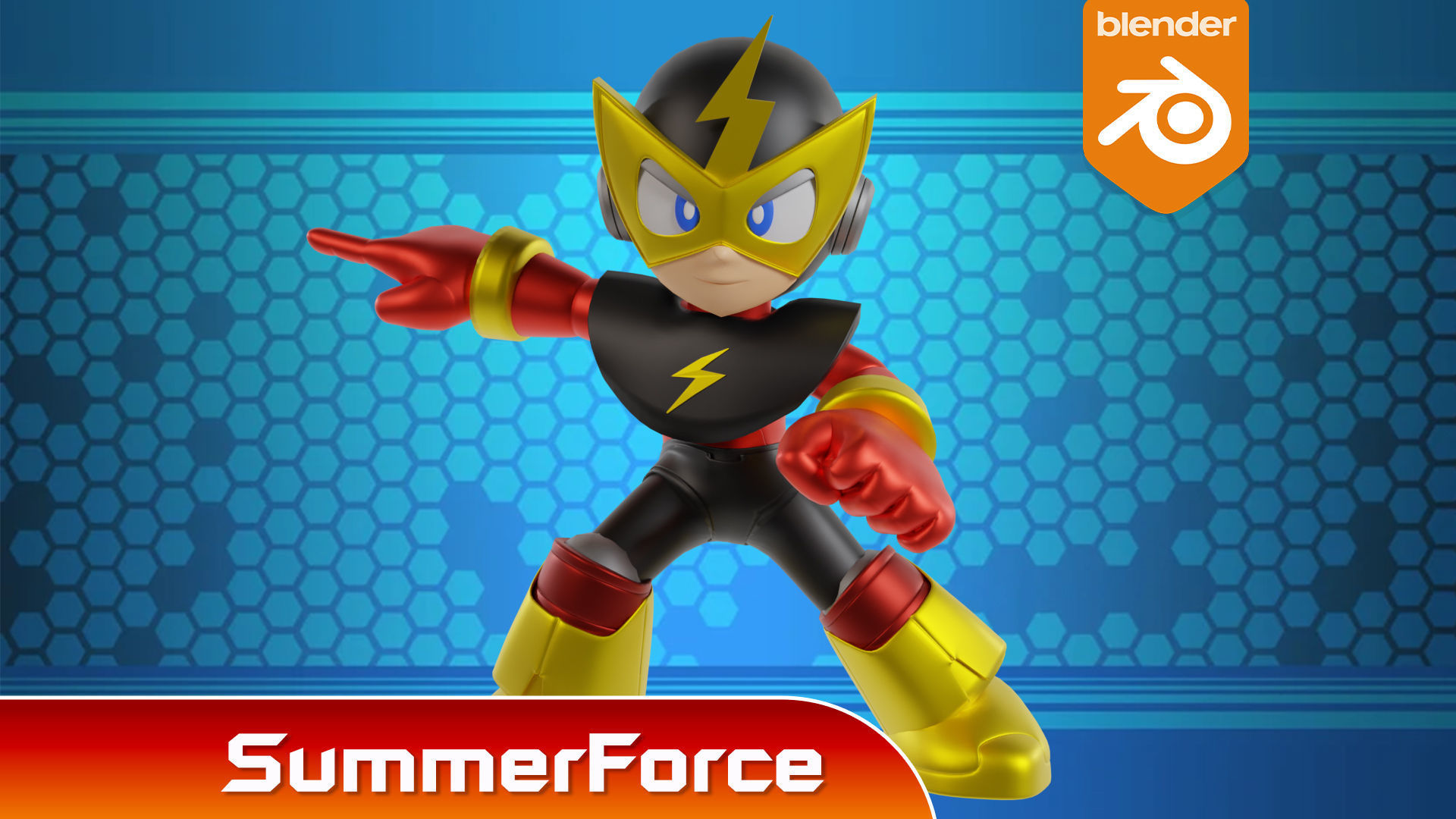 Elecman - Megaman Powered up 3D model_2