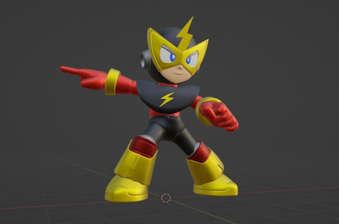 Elecman - Megaman Powered up 3D model_7
