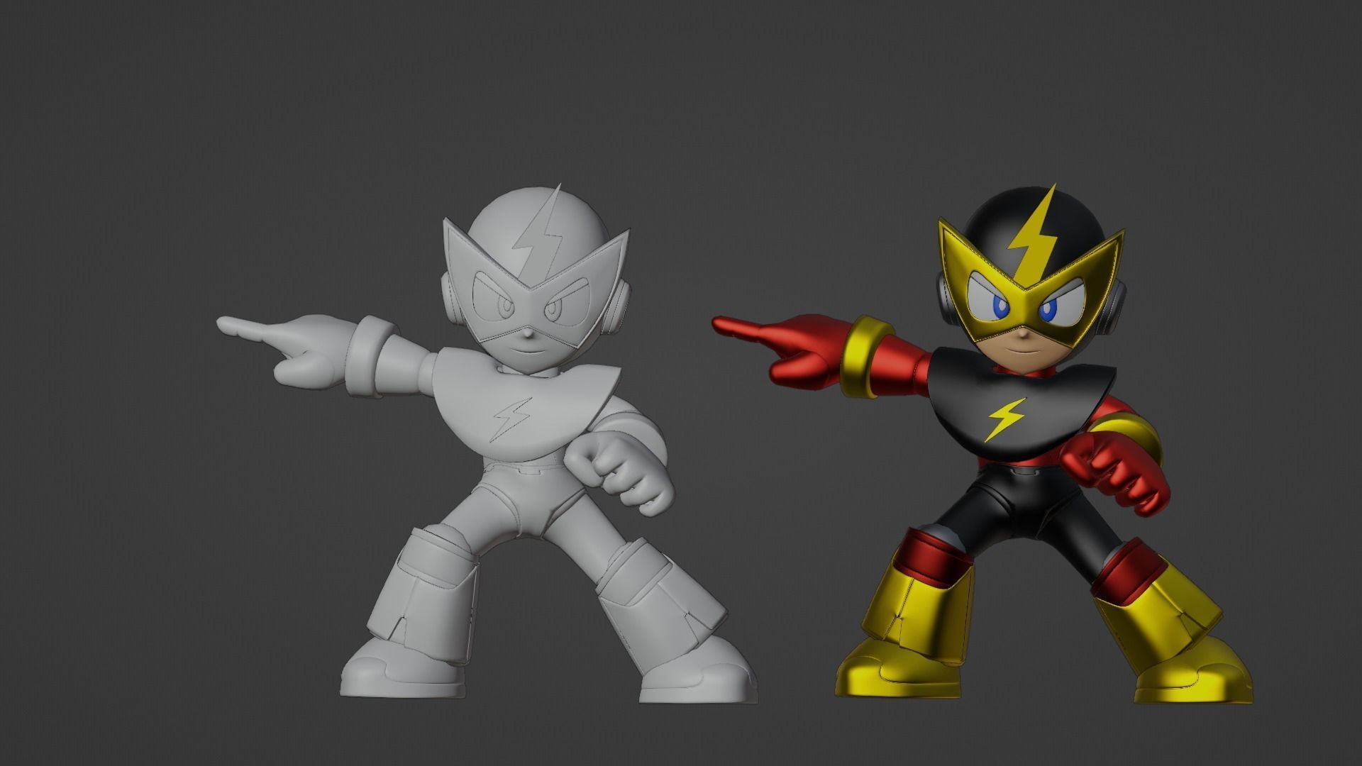 Elecman - Megaman Powered up 3D model_18