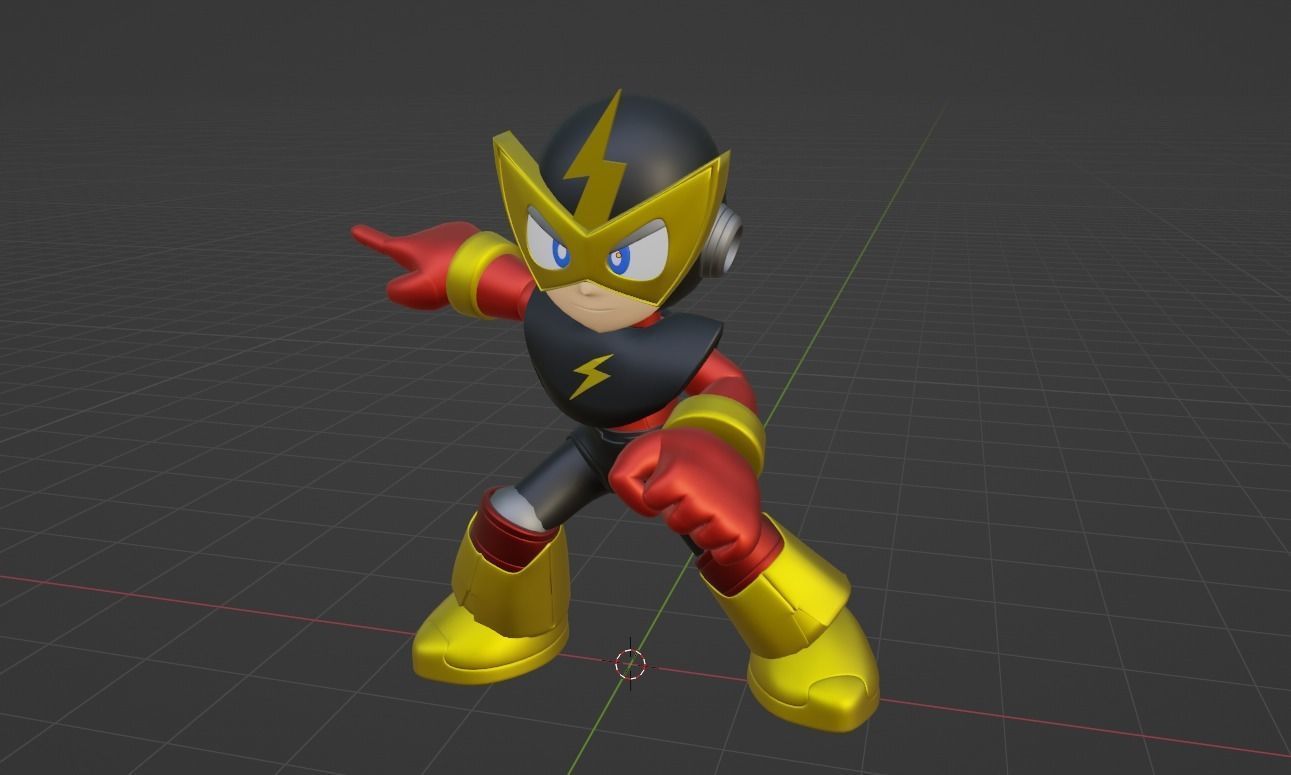 Elecman - Megaman Powered up 3D model_4