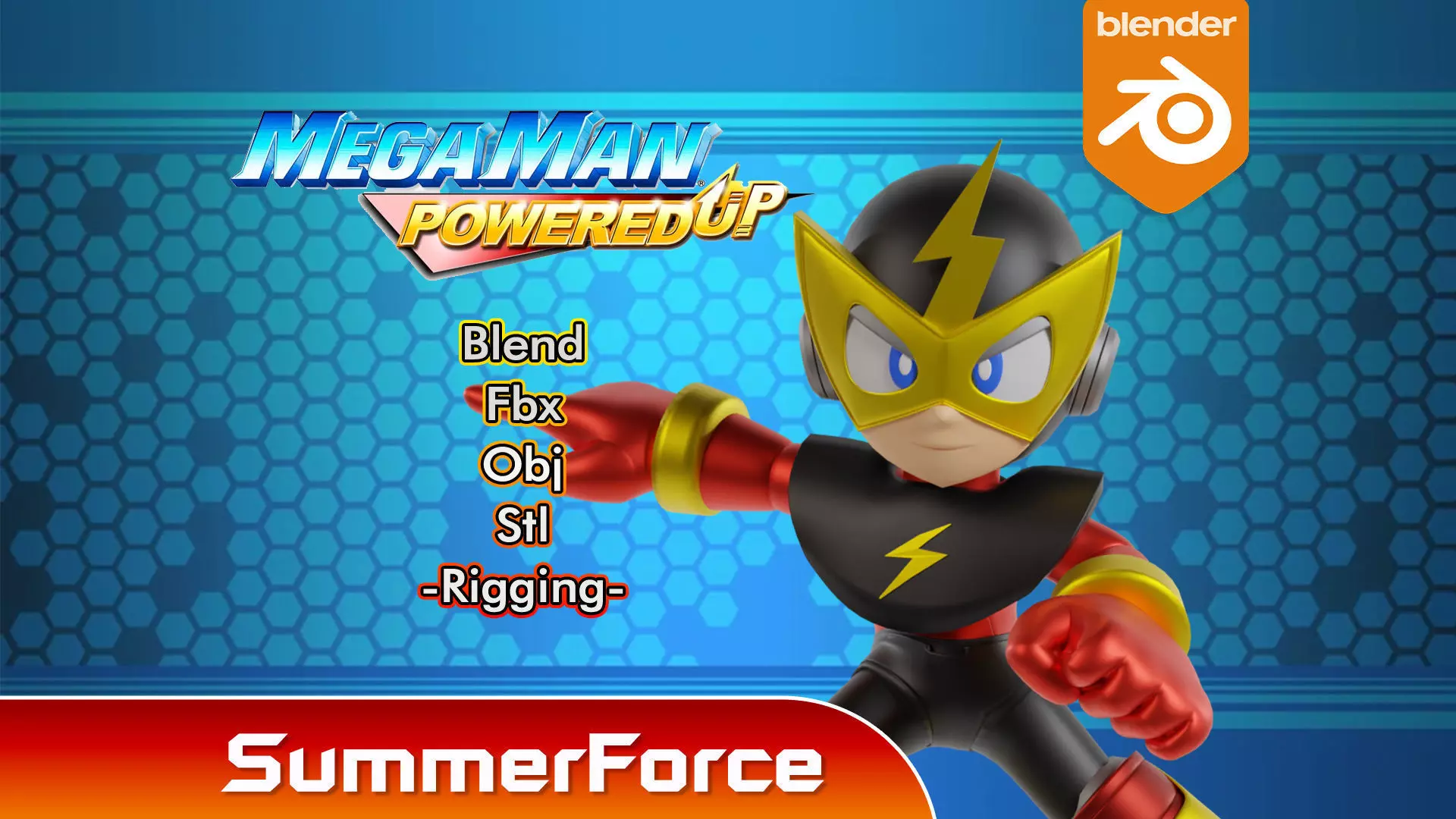 Elecman - Megaman Powered up 3D model_0