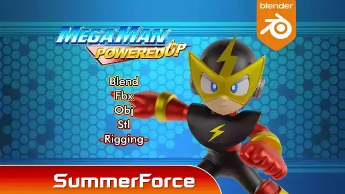 Elecman - Megaman Powered up 3D model