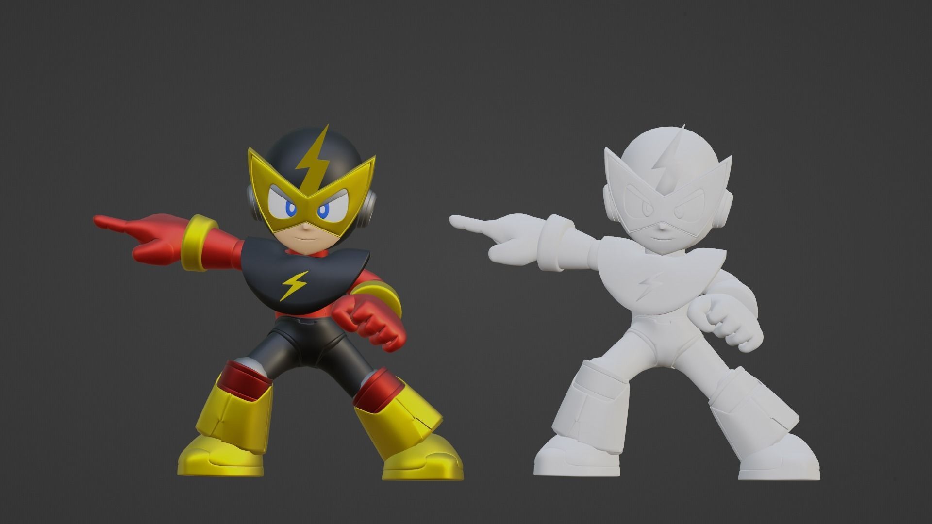 Elecman - Megaman Powered up 3D model_17