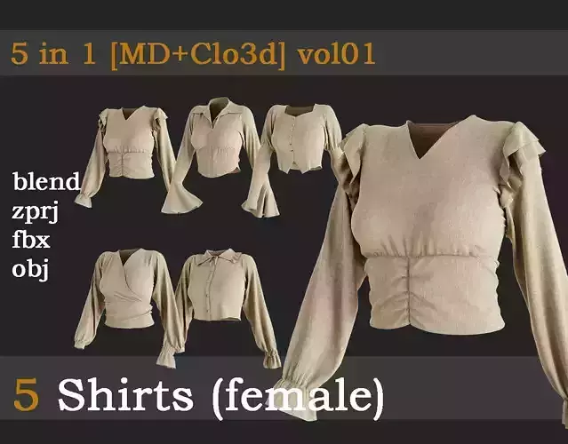 5 Shirts for women vol01