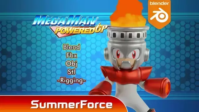 Fireman - Megaman Powered up 3D model