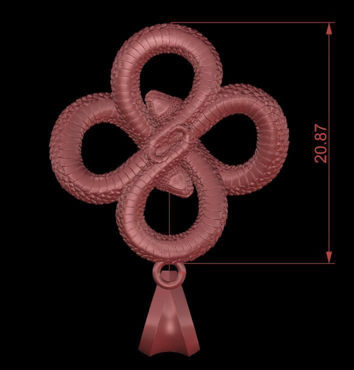 SNAKE PENDANTS 3D print model_2