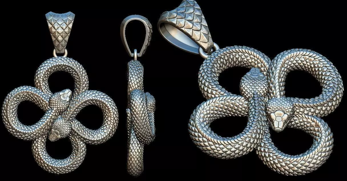 SNAKE PENDANTS 3D print model_0