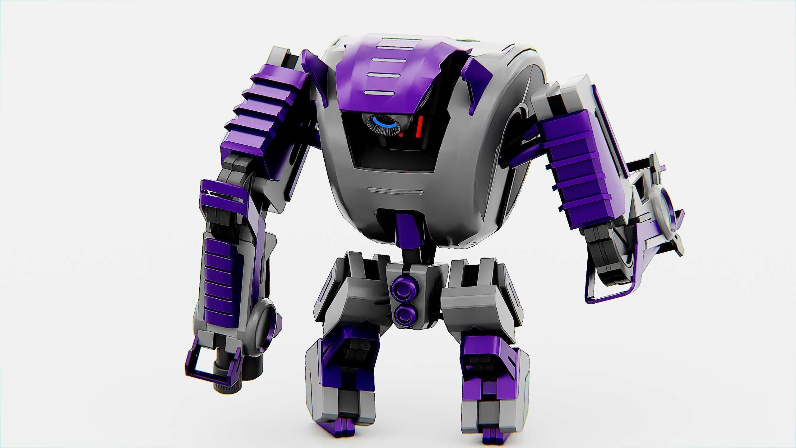 MILITARY DROID FORGE-4 Rigged for Unreal Engine - Unity - MIXAMO 3D model_13