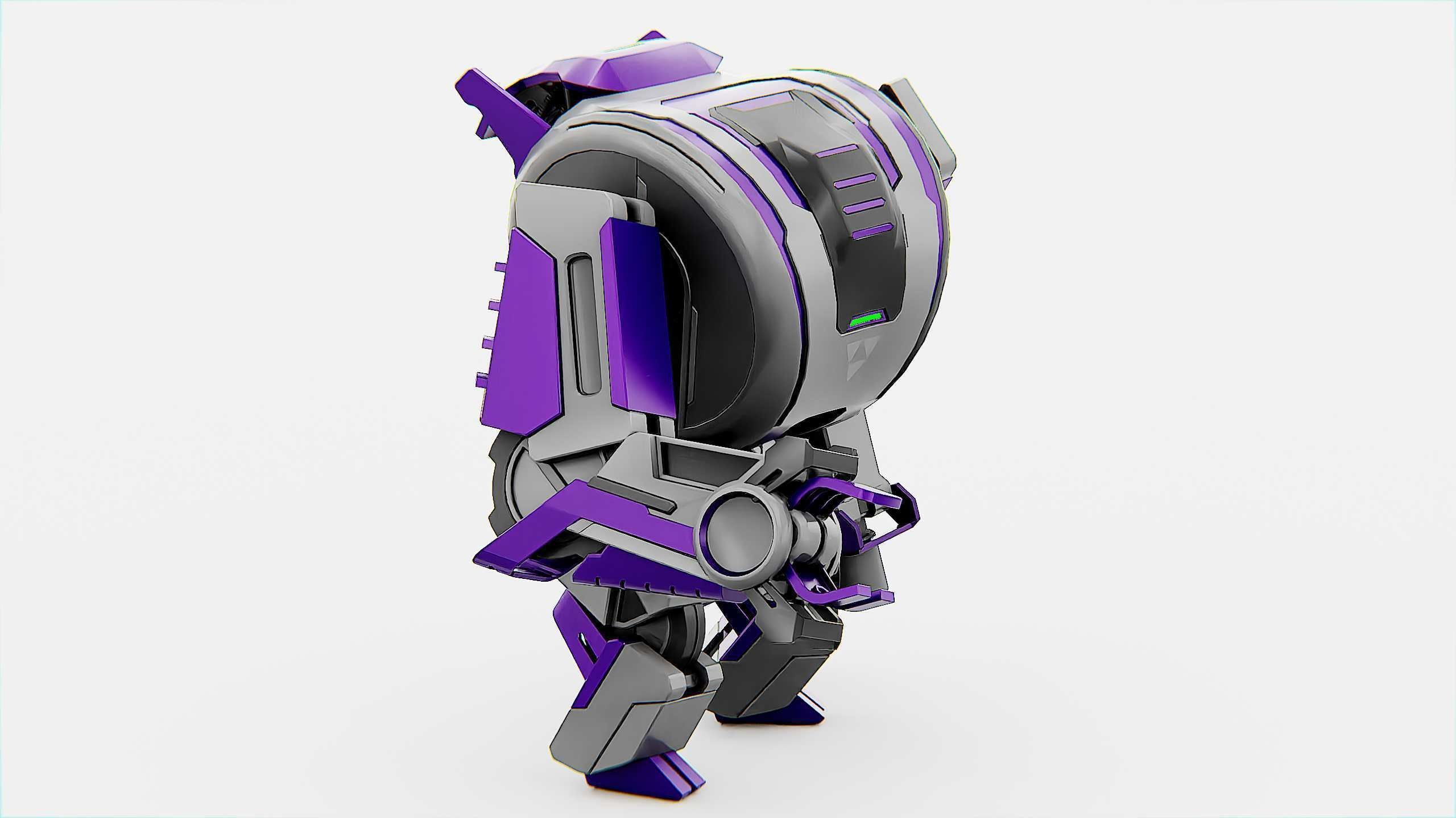 MILITARY DROID FORGE-4 Rigged for Unreal Engine - Unity - MIXAMO 3D model_4