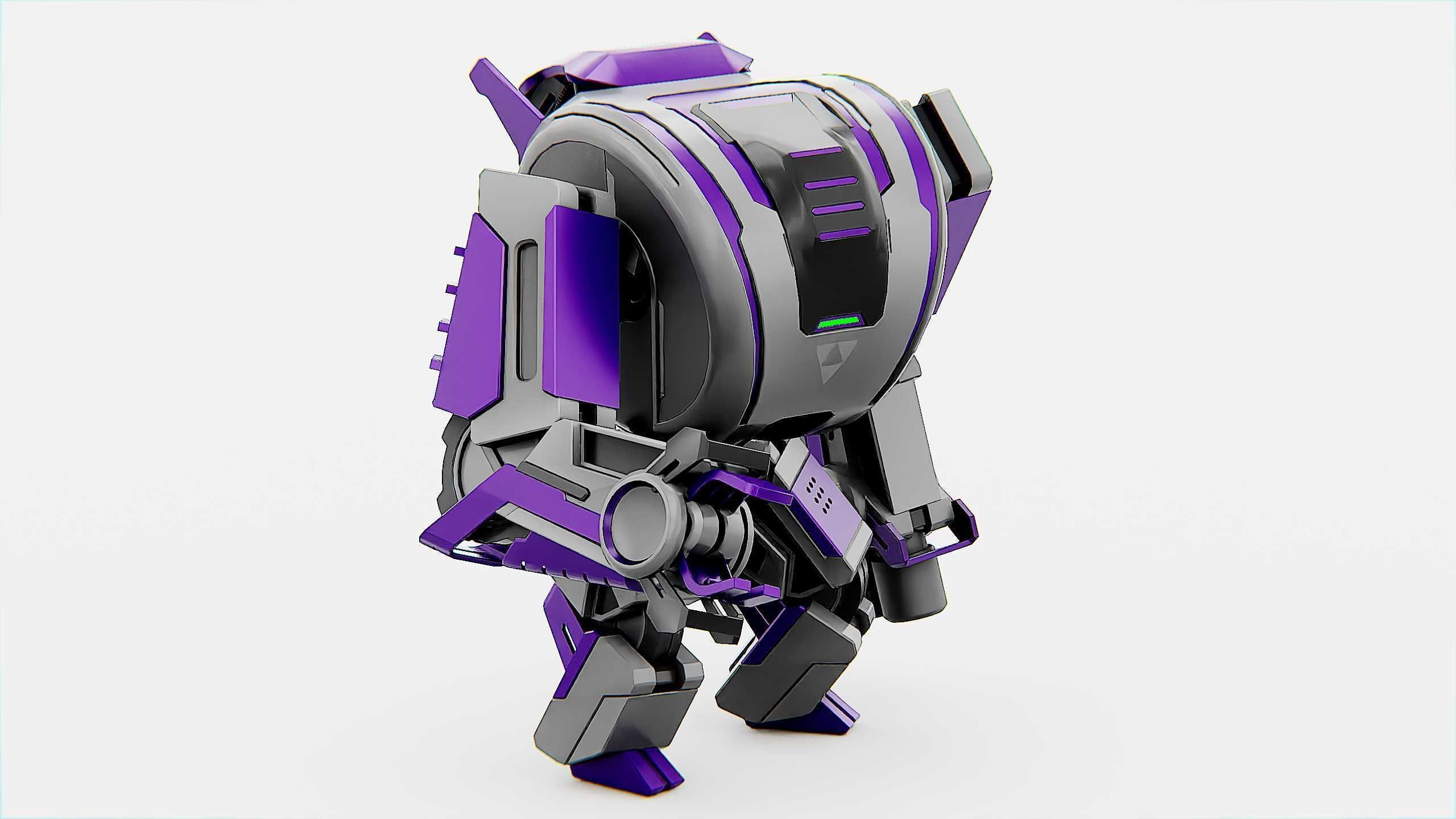 MILITARY DROID FORGE-4 Rigged for Unreal Engine - Unity - MIXAMO 3D model_3