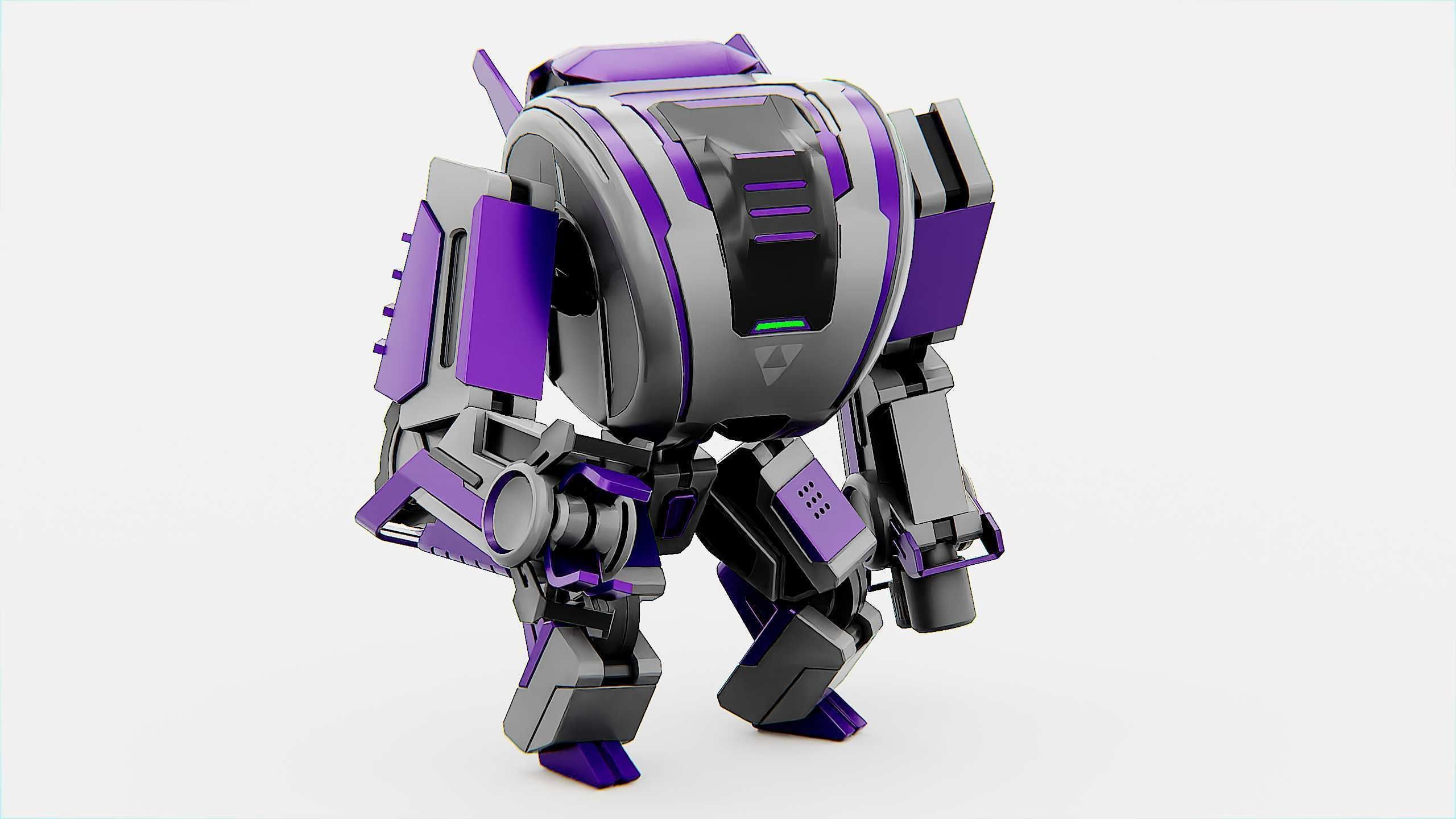 MILITARY DROID FORGE-4 Rigged for Unreal Engine - Unity - MIXAMO 3D model_2