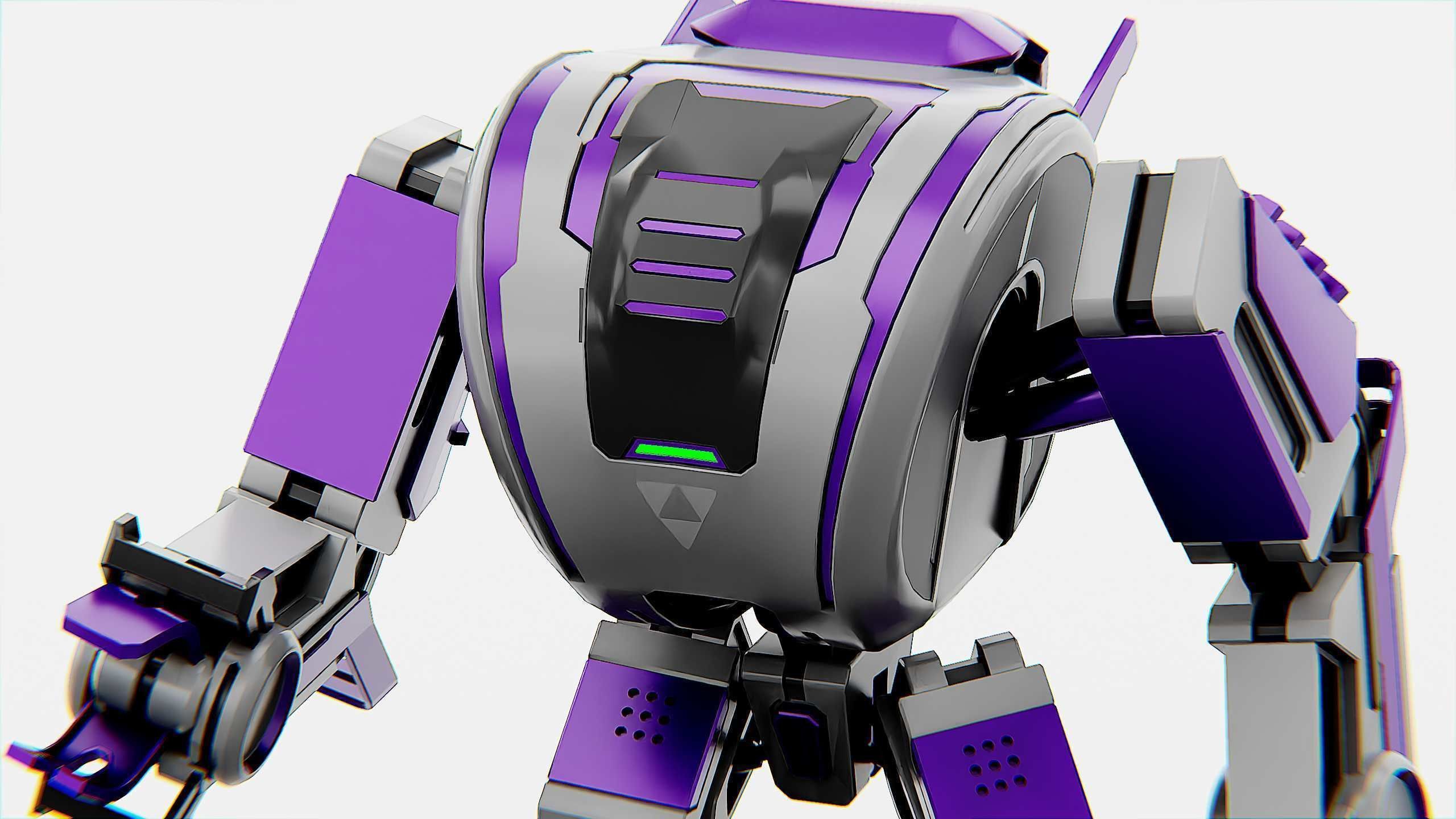 MILITARY DROID FORGE-4 Rigged for Unreal Engine - Unity - MIXAMO 3D model_26