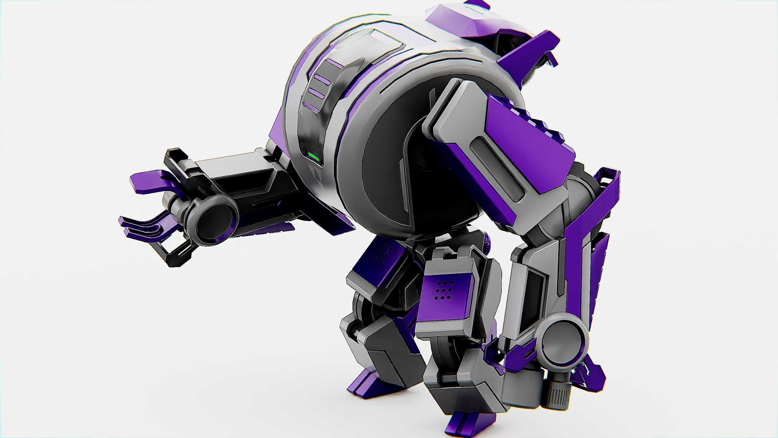 MILITARY DROID FORGE-4 Rigged for Unreal Engine - Unity - MIXAMO 3D model_22