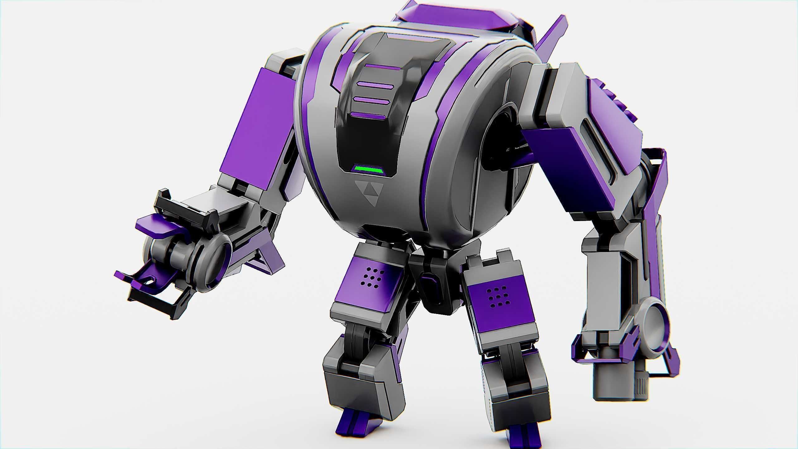 MILITARY DROID FORGE-4 Rigged for Unreal Engine - Unity - MIXAMO 3D model_25