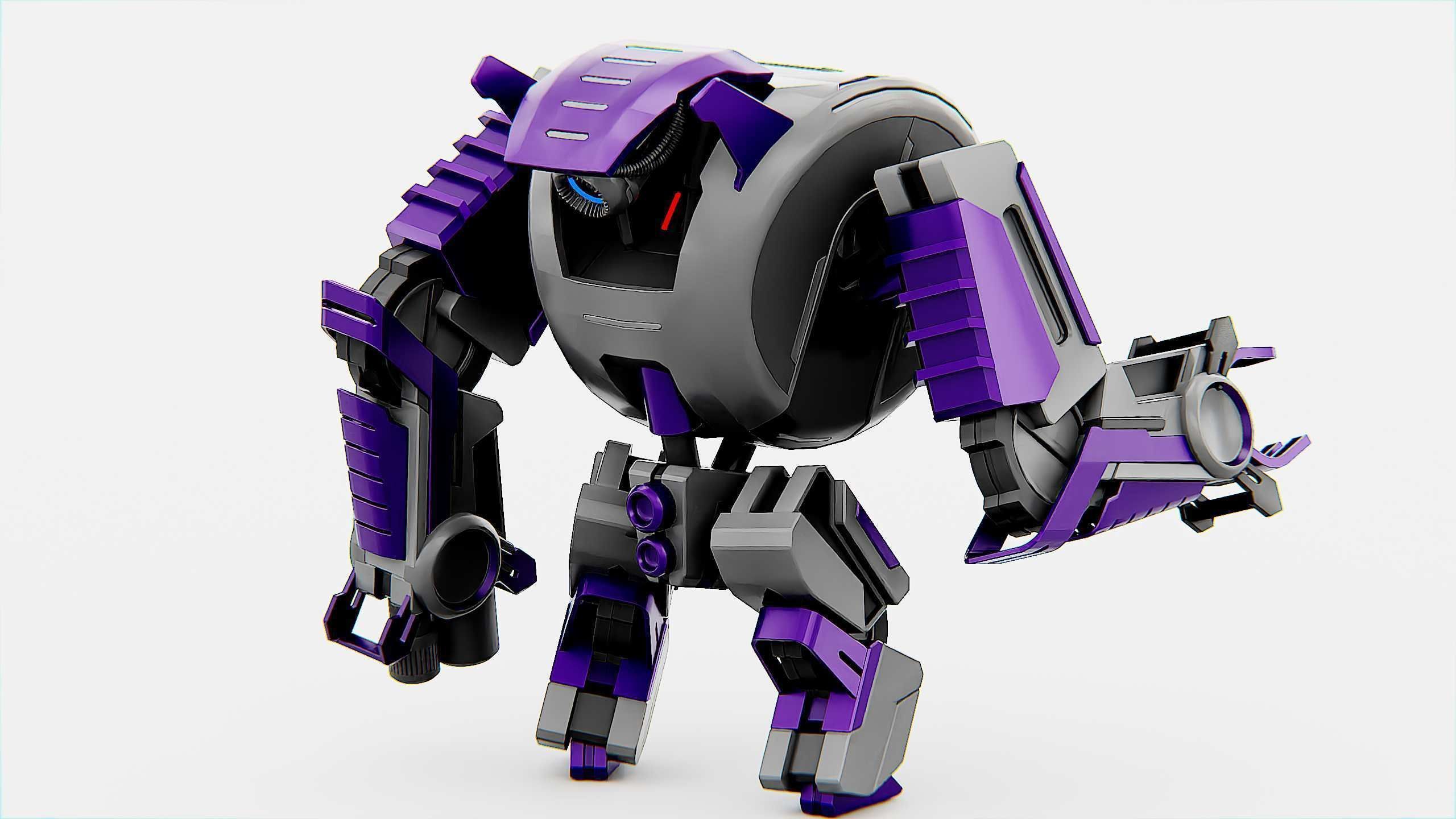 MILITARY DROID FORGE-4 Rigged for Unreal Engine - Unity - MIXAMO 3D model_11