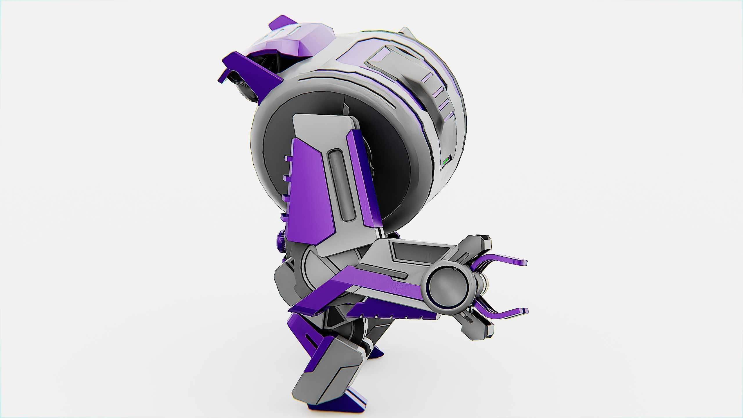 MILITARY DROID FORGE-4 Rigged for Unreal Engine - Unity - MIXAMO 3D model_6