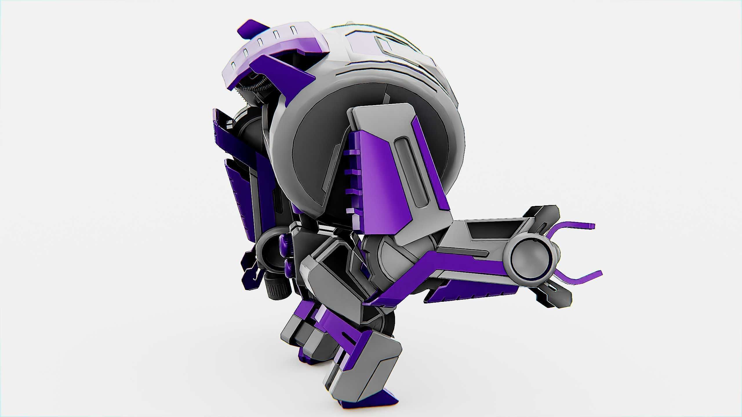 MILITARY DROID FORGE-4 Rigged for Unreal Engine - Unity - MIXAMO 3D model_8