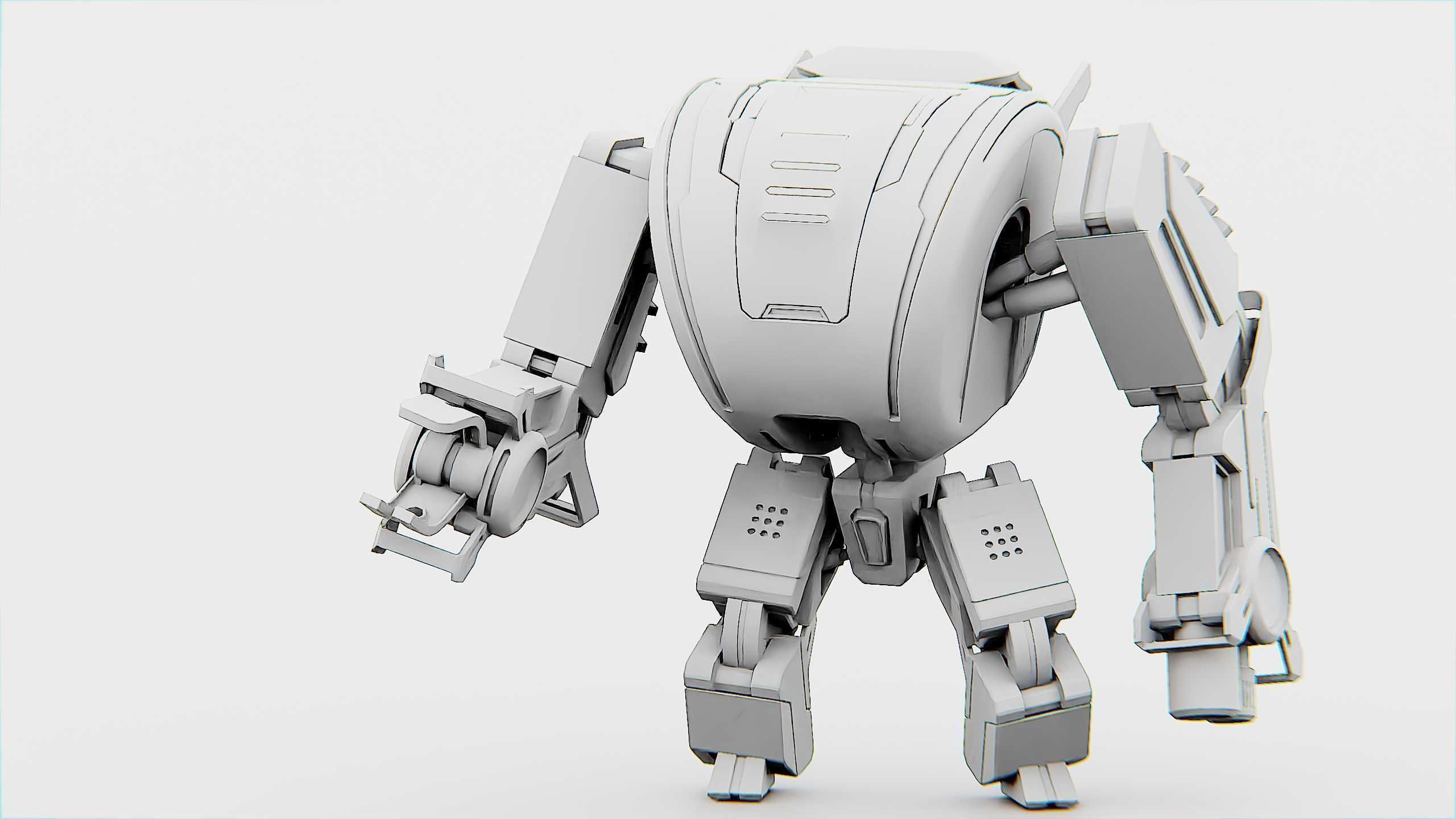 MILITARY DROID FORGE-4 Rigged for Unreal Engine - Unity - MIXAMO 3D model_32