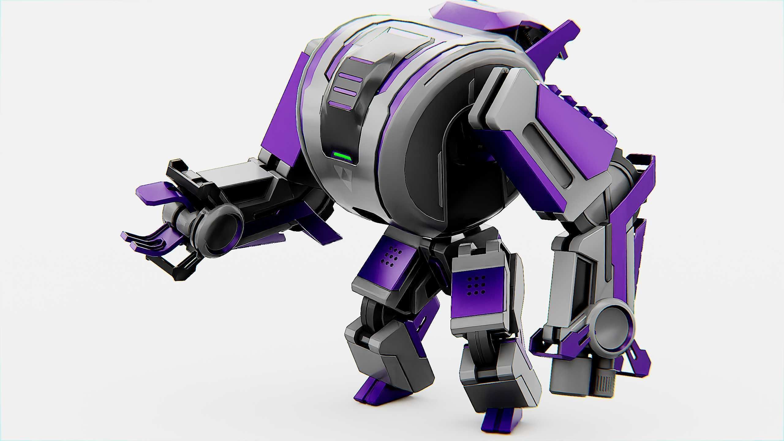 MILITARY DROID FORGE-4 Rigged for Unreal Engine - Unity - MIXAMO 3D model_23