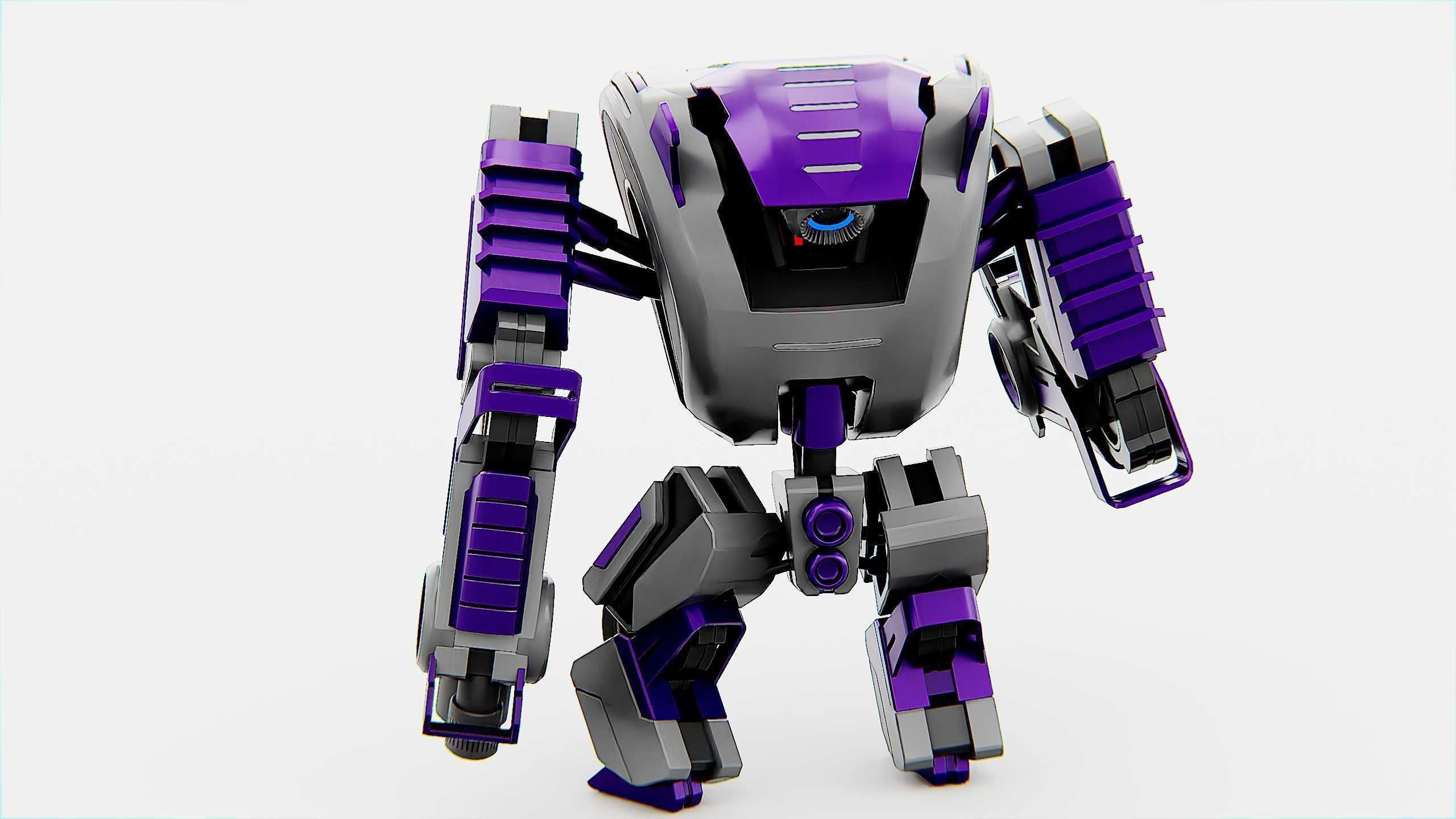 MILITARY DROID FORGE-4 Rigged for Unreal Engine - Unity - MIXAMO 3D model_15