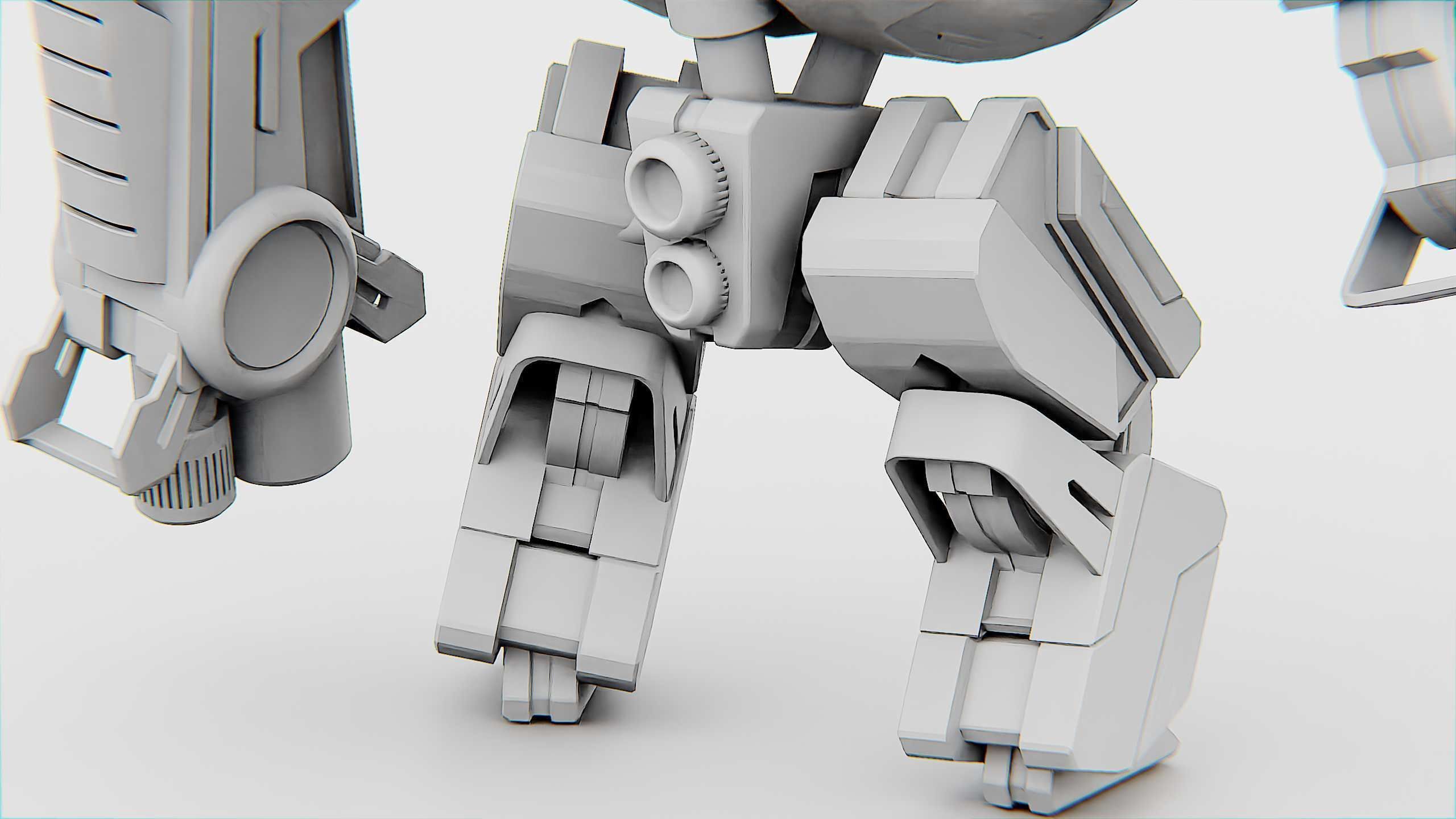 MILITARY DROID FORGE-4 Rigged for Unreal Engine - Unity - MIXAMO 3D model_36