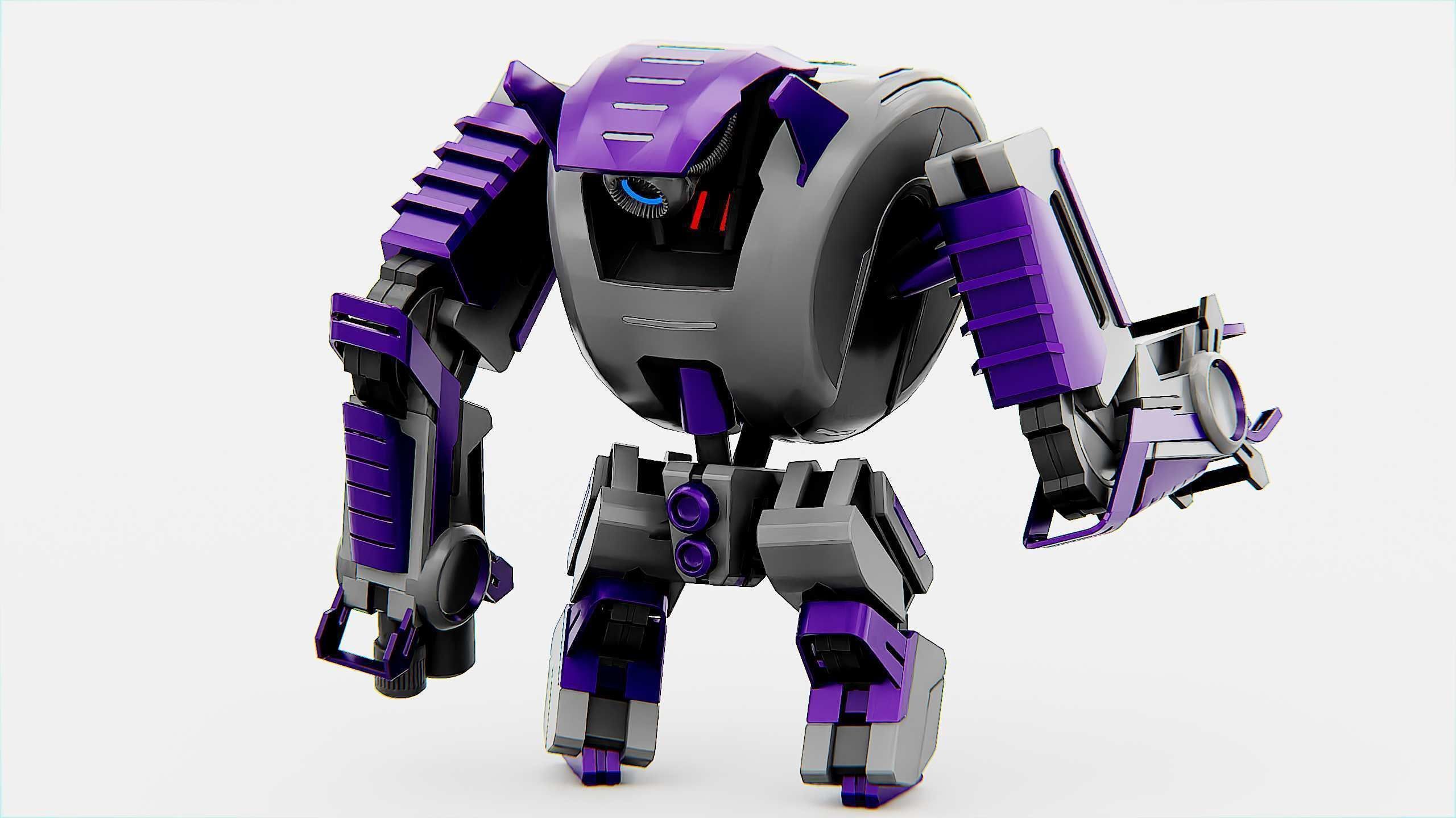 MILITARY DROID FORGE-4 Rigged for Unreal Engine - Unity - MIXAMO 3D model_12