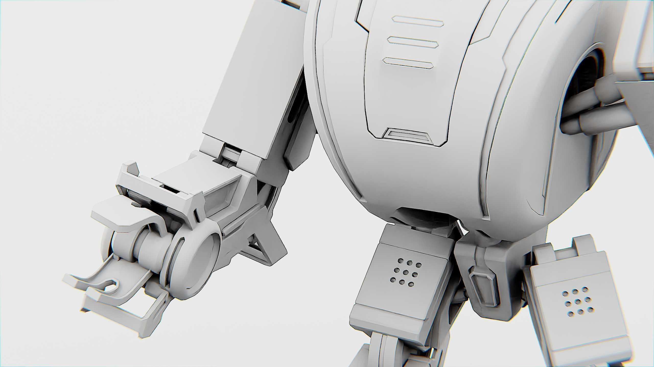 MILITARY DROID FORGE-4 Rigged for Unreal Engine - Unity - MIXAMO 3D model_34