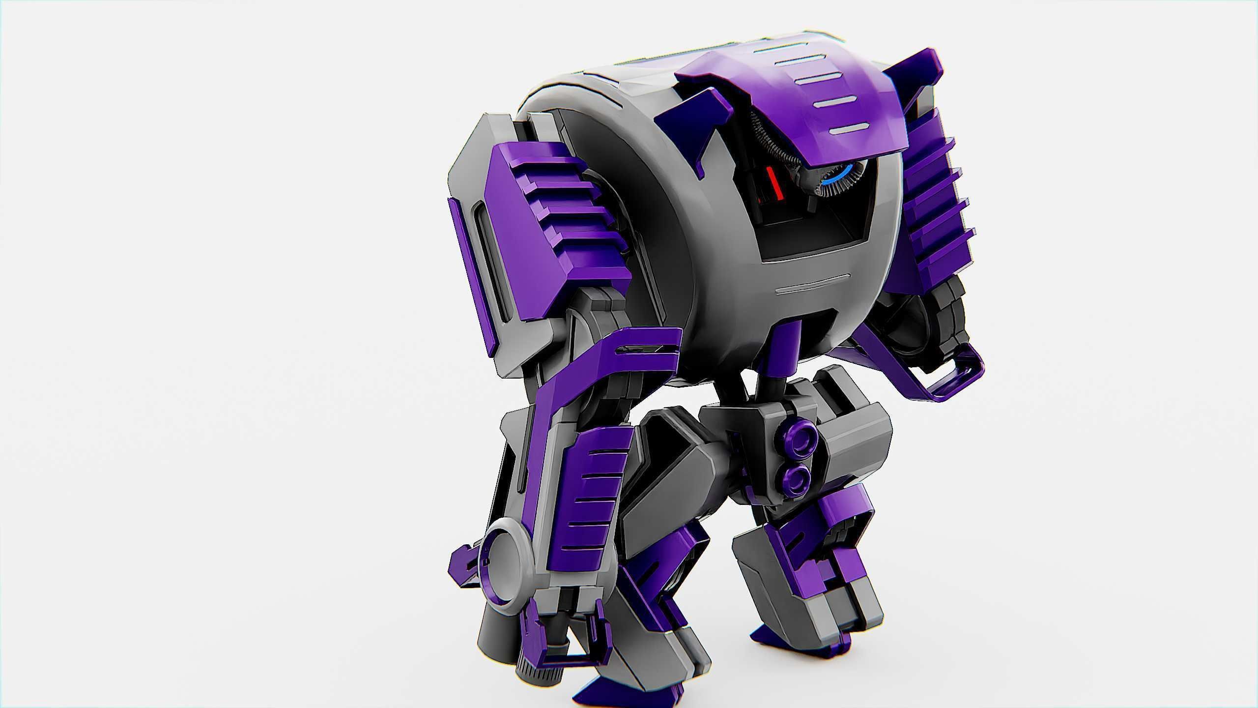 MILITARY DROID FORGE-4 Rigged for Unreal Engine - Unity - MIXAMO 3D model_17