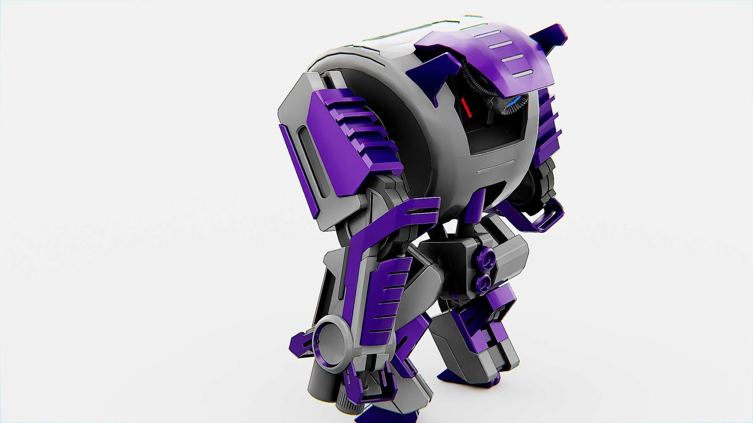 MILITARY DROID FORGE-4 Rigged for Unreal Engine - Unity - MIXAMO 3D model_18