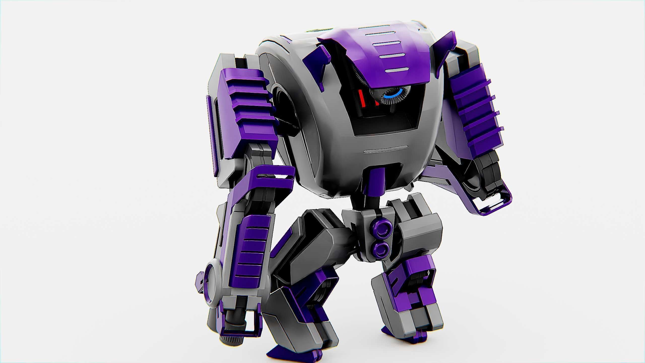 MILITARY DROID FORGE-4 Rigged for Unreal Engine - Unity - MIXAMO 3D model_16