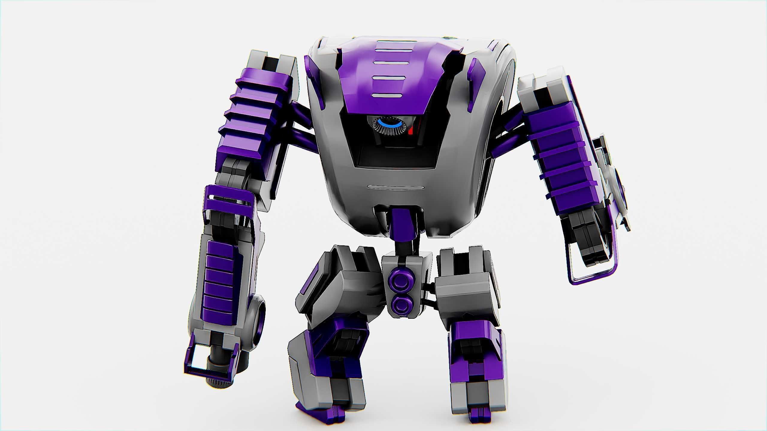 MILITARY DROID FORGE-4 Rigged for Unreal Engine - Unity - MIXAMO 3D model_14