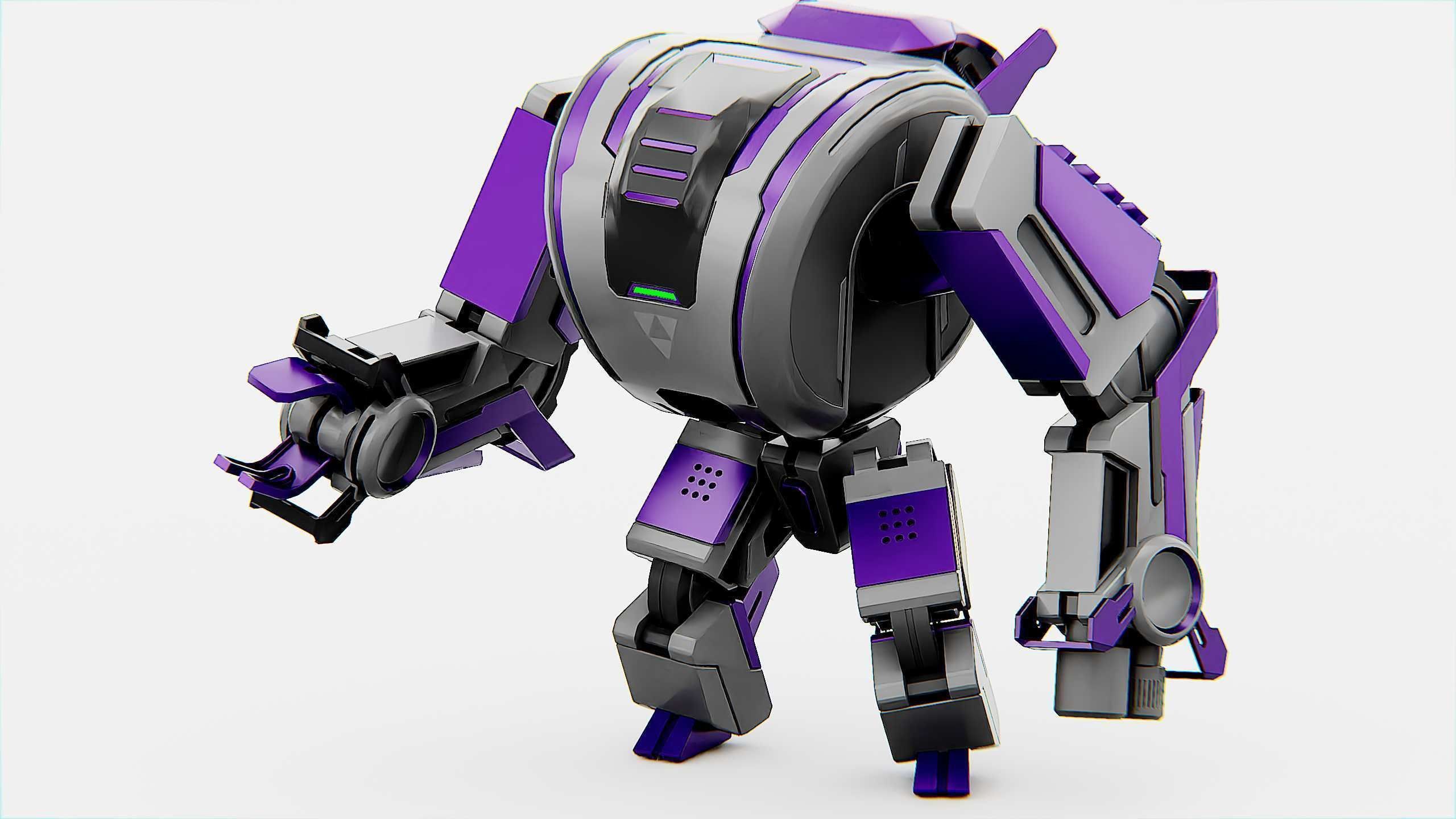 MILITARY DROID FORGE-4 Rigged for Unreal Engine - Unity - MIXAMO 3D model_24